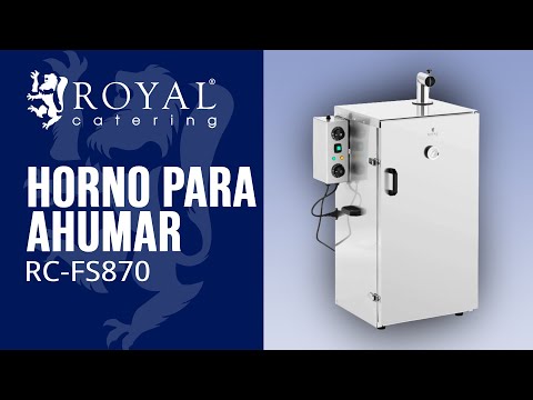 vídeo - Horno para ahumar - 105 L - Royal Catering - 4 rejillas