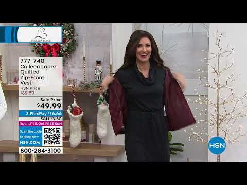 Colleen Lopez Quilted ZipFront Vest