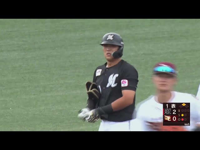 【ファーム】右中間を真っ二つ!! マリーンズ・山口航輝 追加点となるタイムリー2ベースヒット!! 2024年6月26日 東北楽天ゴールデンイーグルス 対 千葉ロッテマリーンズ