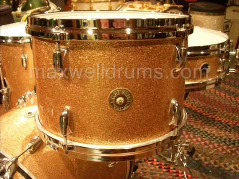 Steve Maxwell's Gretsch Round Badge 18/12/14/4x14 Champagne sparkle 1960s Drum Set