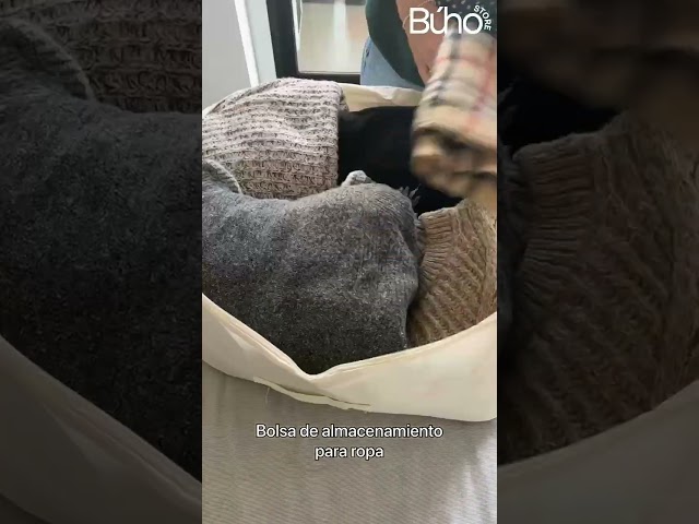Vídeo relacionado con AIOR 2pcs Bolsa de Almacenamiento de Ropa con Estructura Metálica Plegable, 24L Tela Oxford Cajas de Almacenaje Ropa, Organizador Guardar para Juguetes Mantas