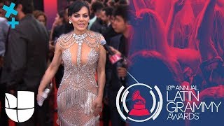 Maribel Guardia, adornada con cristales en la alfombra de los Latin GRAMMY 2017