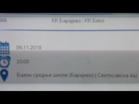 09.11.2018. 1MRL Barajevo vs Beko uživo