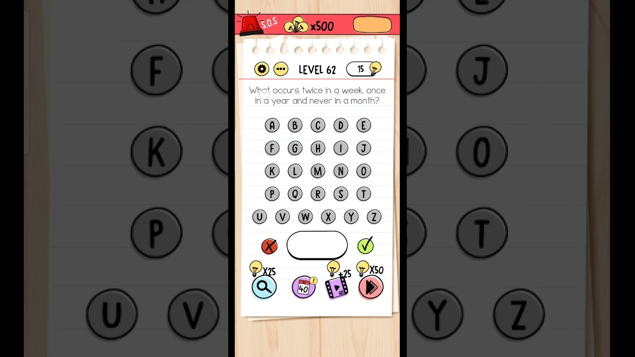 Brain test level -62