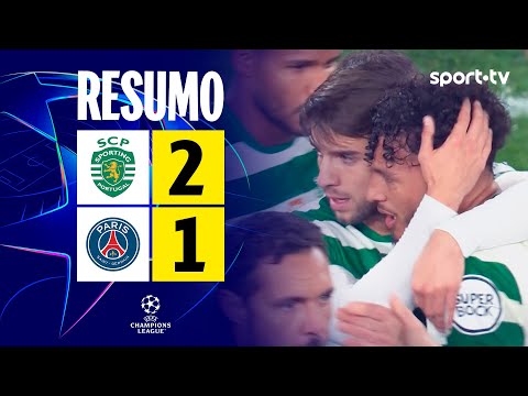 Resumo: Sporting 2-1 PSG - UEFA Champions League 2025/26 | sport tv