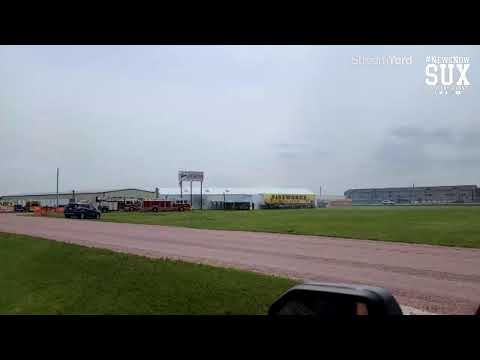 Fireworks dumpster fire. North sioux