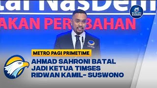 Download lagu Ahmad Sahroni Batal Jadi Ketua Timses Ridwan Kamil- Suswono - [Metro Pagi Primetime] mp3