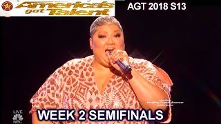 Christina Wells sings Aretha&#39;s “Natural Woman” AWESOME Semi-Finals 2 America&#39;s Got Talent 2018 AGT
