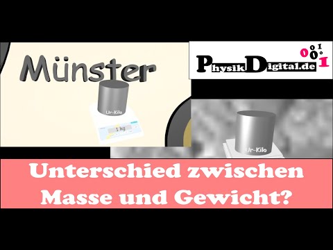 Was ist der Unterschied zwische der Masse und der Gewichtskraft? Einfach und anschaulich erklärt