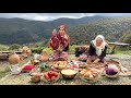Meat Onions Tomatoes Turned To A Delicious Rustic Food In Mountain Village