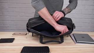 Сумка чоловіча SHVIGEL 11117 шкіряна чорна