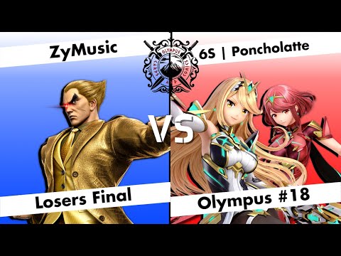 ZyMusic (Kazuya) vs 6S | Poncholatte (Pyra/Mythra, Fox) - Losers Final - Olympus Harlingen #18