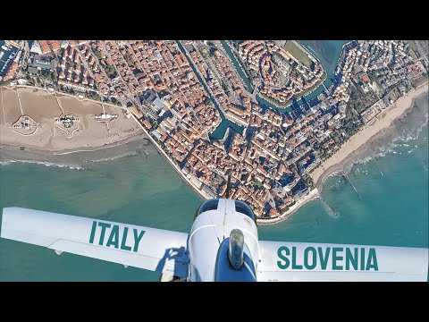 Beyond Horizons: Flight Over Italy and Slovenia's Enchanting Coastline | Silent Flight