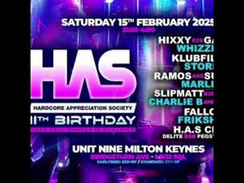 GAMMER B2B HIXXY - MC WHIZZKID @ HAS - 11th Birthday -15.02.2025