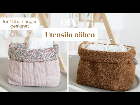 DIY Wickeltisch Aufbewahrung selber nähen - Utensilo Nähanleitung für die Babyausstattung