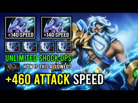 +460 Attack Speed Unlimited Right Click Lightning Brutal Hyper Carry Zeus Dota 2
