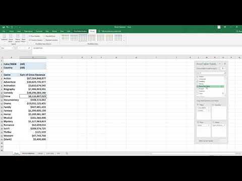 Summarize values by function in Pivot Table English