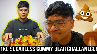 1KG SUGARLESS GUMMY BEAR CHALLENGE! | *WARNING: DIARRHOEA  ALERT*