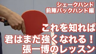 【卓球】張一博コーチ直伝！君はこれで強くなる！シェーク/前陣バックハンド編【技術指導/レクチャー動画】