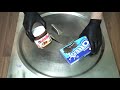 Nutella Ice Cream Rolls With Oreo Oddly Satisfying Tapping Scratching ASMR