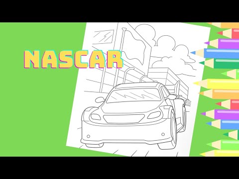 Coloring a Race Car Nascar | Coloring Pages | Art | Color with Markers | Ohuhu | Motors | Racing Car