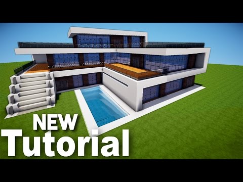 WiederDude Tutorials - Minecraft: How to Build a Realistic Modern House / Best Mansion 2016 Tutorial