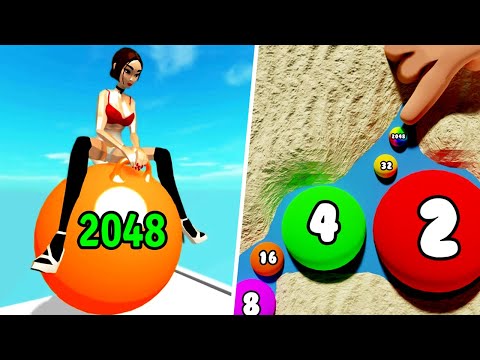 Yoga Ball Run vs 2048 Raiders - Max Level Gameplay (Part 1)