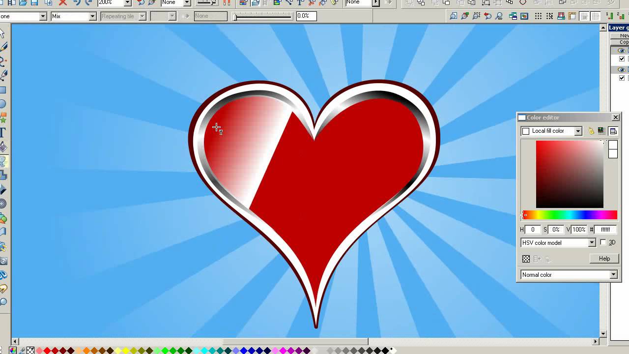 Fast Drawing Vector Hearts