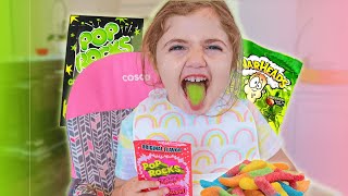 BABY vs. EXTREME CANDY (POP ROCKS &amp; more challenges) | Anazala Family