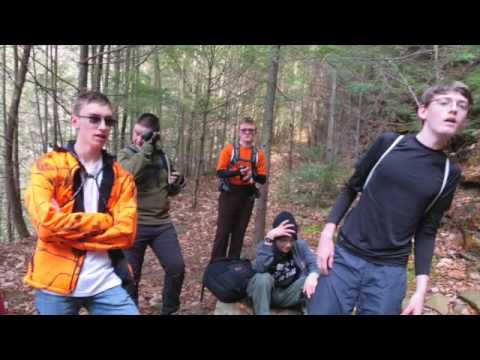 TROOP 12 a Boy Scout TROOP Hiking the McIntyre Ruins in Ralston PA