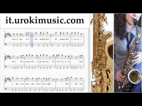 Corso di Sassofono Tenore Sia - Cheap Thrills Tablature Tab Parte#2 um-i276