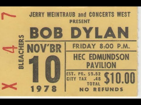 Bob Dylan -  1978-11-10 - Hec Edmondson Pavilion - University Of Washington - Seattle, Wa.