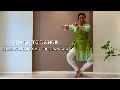 Bharatanatyam - learn to dance a pushpanjali with shloka on krishna - a tutorial video