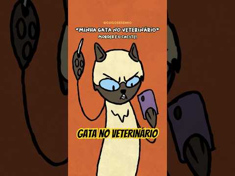 minha gata no veterinário 🤣 #desenhoanimado #animação #gatos  #veterinario #humor