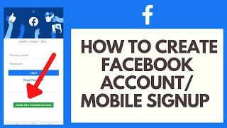 Facebook Sign Up Mobile | How to Create Facebook Account