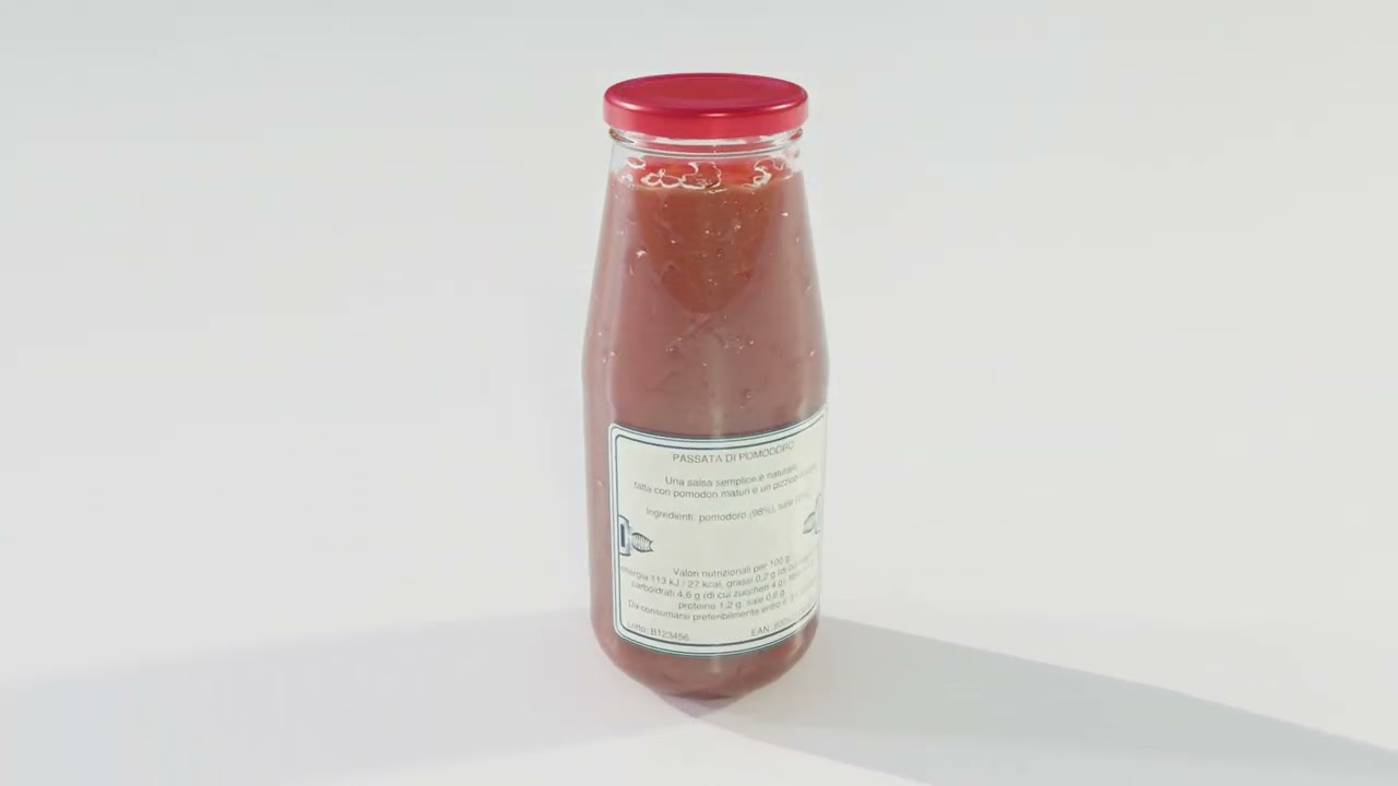 Bottiglia Di Salsa Di Pomodoro Modello 3D