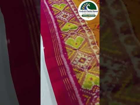 Pink Selari Border Mustard Jad Motifs Single Ikat Patola Saree