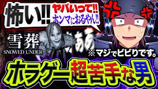 話題の『雪かきホラゲー』でビビりすぎて珍しく感情的になり口調が変わる配信者ハセシン【雪葬】