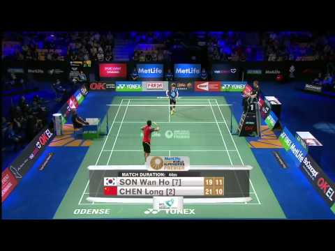 [Final Denmark Open 2014] Chen Long vs Son Wan Ho Yonex