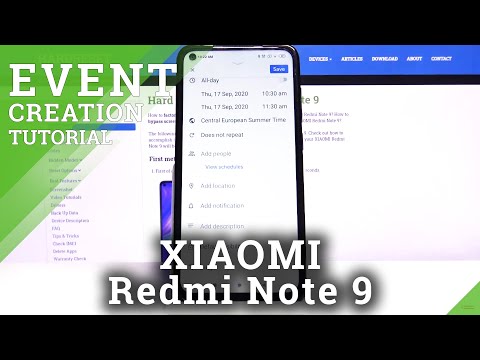 How to Add Event to Calendar in XIAOMI Redmi Note 9 – Add Calendar Notification