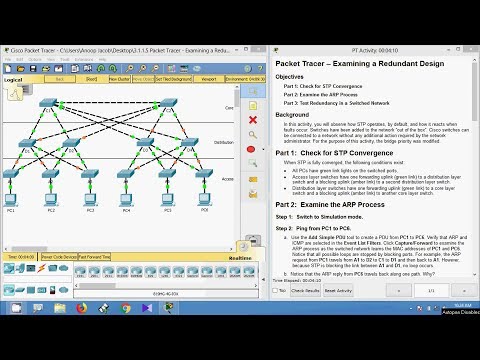 3.1.1.5 Packet Tracer - Examining a Redundant Design