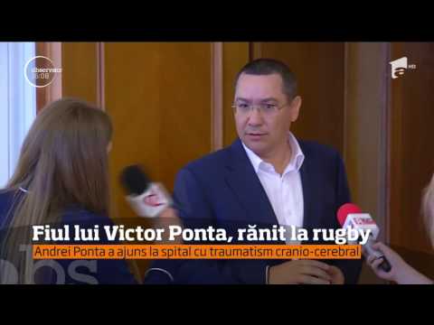 Fiul fostului premier Victor Ponta a fost accidentat în timpul unui meci de rugby