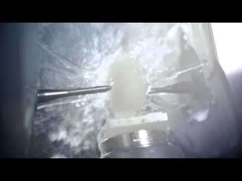 Milling a Crown in Slow Motion - Digital Dentistry - CEREC MC XL