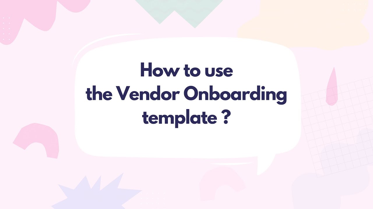 Vendor Onboarding Template