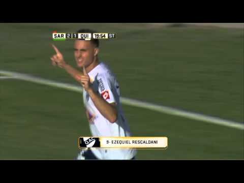 Gol de Rescaldani. Sarmiento 2 - Quilmes 2. Fecha 5. Primera División 2016