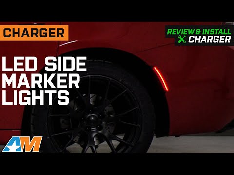 2015-2022 Charger LED Side Marker Lights; Front and Rear; Smoked Review & Install