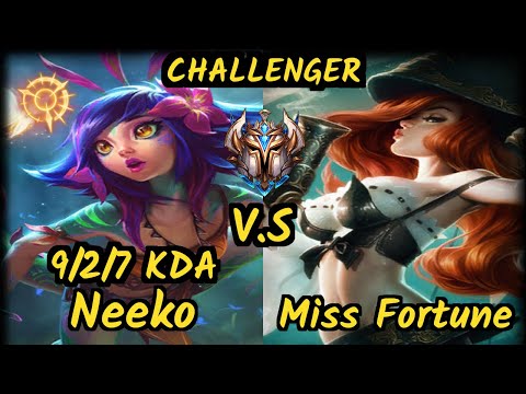 Neon (NEEKO) vs MISS FORTUNE - 9/2/7 KDA BOTTOM ADC CHALLENGER GAMEPLAY - EUW