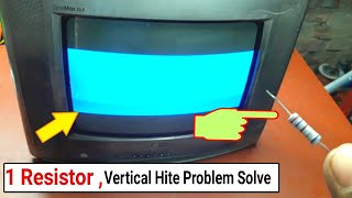 Crt TV Vertical Hite Problem Solve Only 1Resistor Use | How to Repair TV | Tv Repair | LG TV Repair