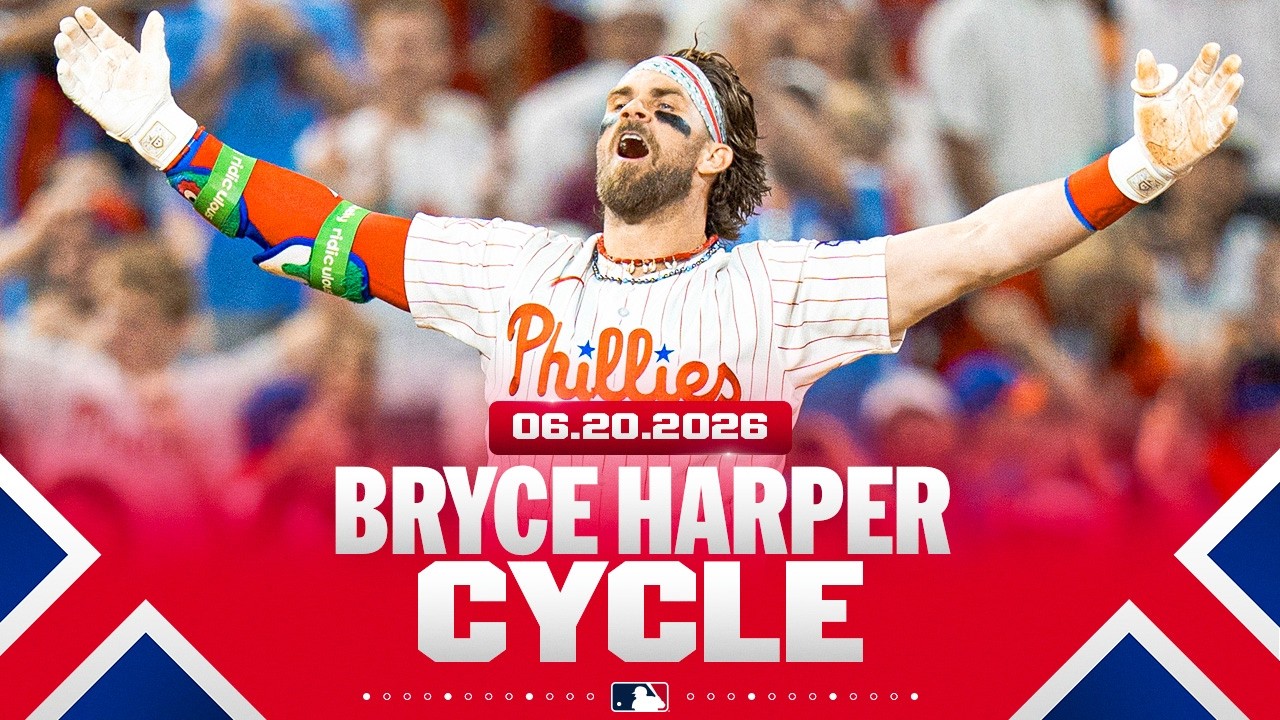 It took just 5 INNINGS for Bryce Harper to hit for the cycle! 😳 | MLB Highlights (Phillies vs. Mets)