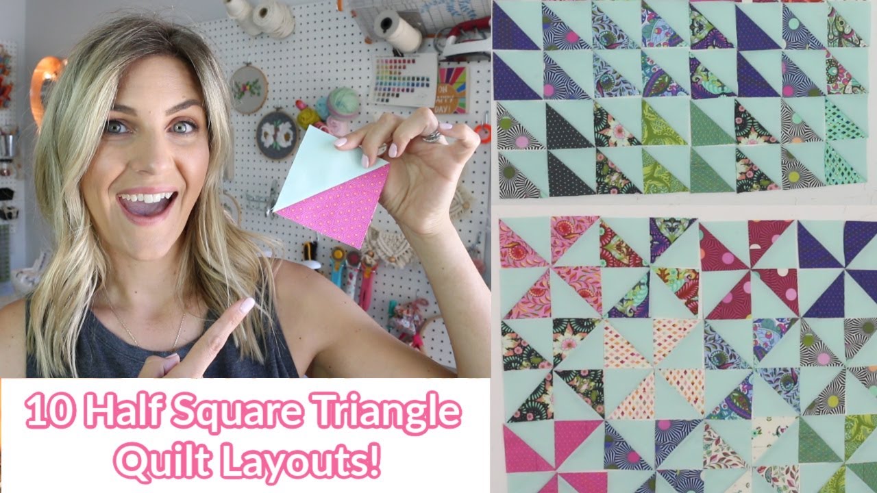 10 Awesome Half Square Triangle Quilt Layouts!